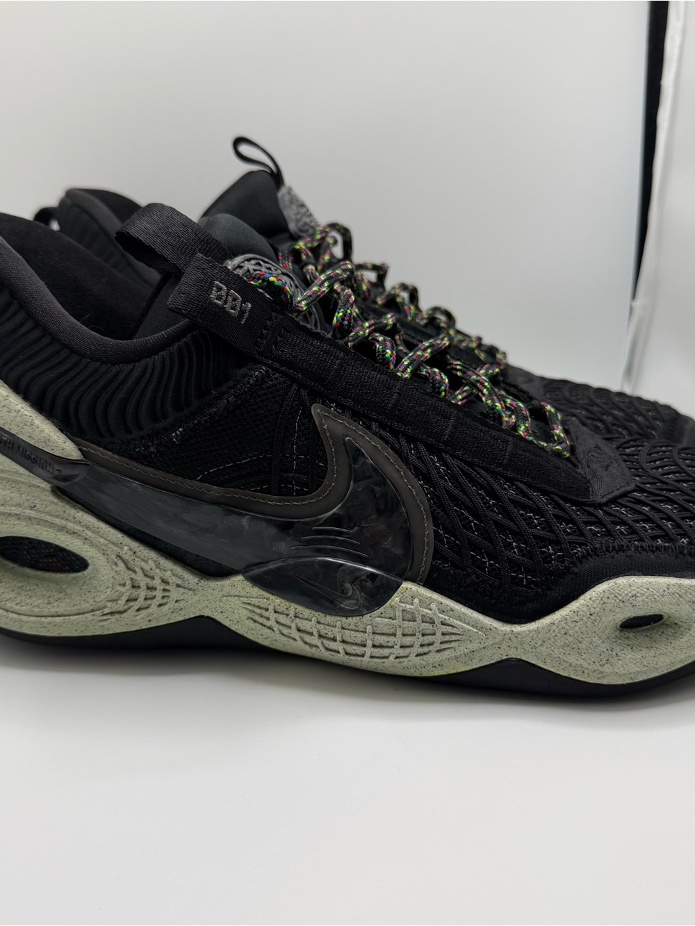 Nike Men Cosmic Unity DA6725-001 Black Green Glow Textile Athletic Shoes Size 10